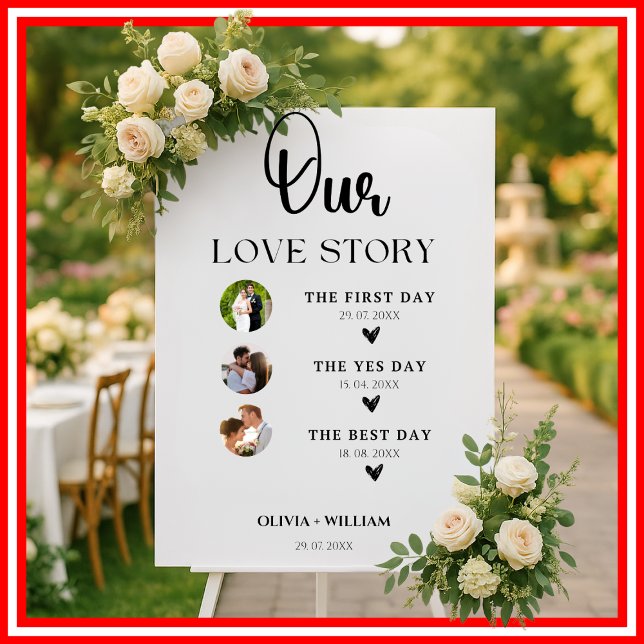 Our Love Story Calligraphy Wedding Welcome Sign (Creator Uploaded)