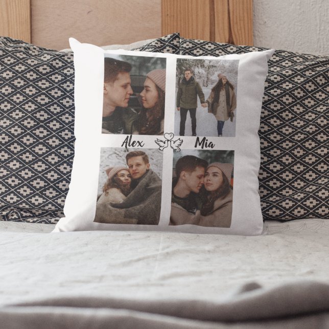 Our Love Story – Couple Photo Throw Pillow (Creator Uploaded)