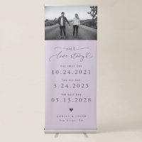Our Love Story Couple's Timeline Photo Purple