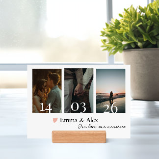 Our Love Story Custom Date Photo Collage Holder