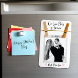 Our Love Story | Hanging Photo | Mom Magnet Gift at Zazzle