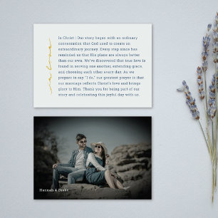 Our Love Story In Love In Christ Enclosure Card