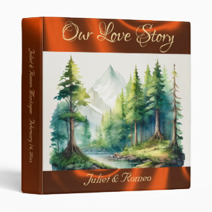 Our Love Story Mountain Album - Copper 3 Ring Binder