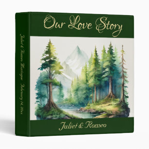 Our Love Story Mountain Album - Emerald 3 Ring Binder