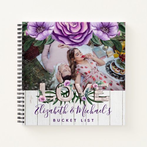 Our Love Story Newlyweds Photo BUCKET LIST Notebook