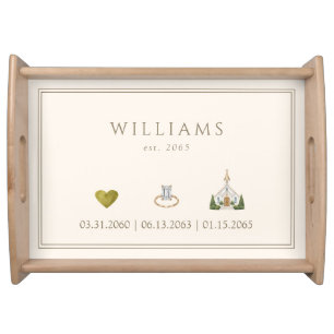 Our Love Story Personalized Wedding Serving Tray