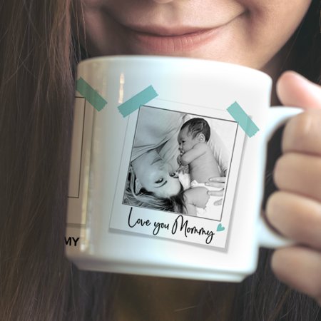 Our Love Story | Pink Mom Photo Adhesive Gift Mug