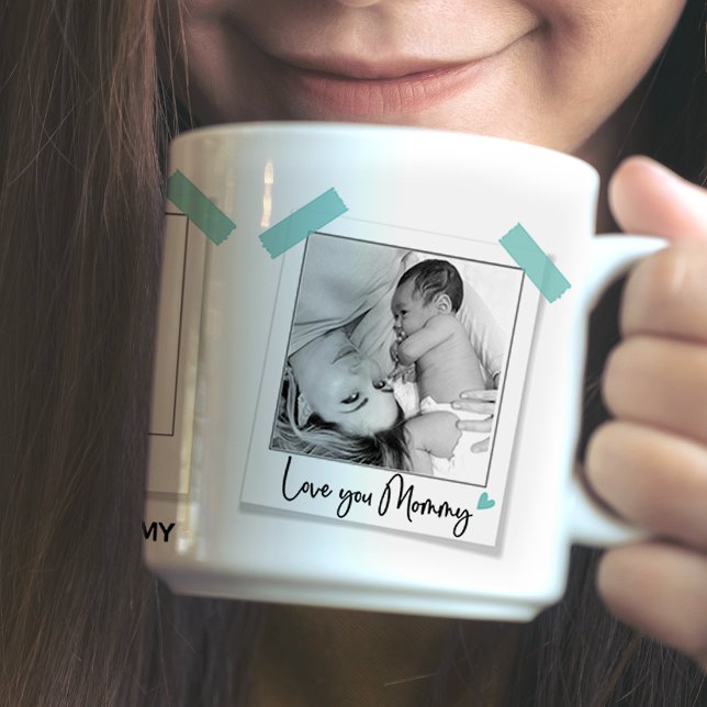 Our Love Story | Pink Mom Photo Adhesive Gift Mug (Creator Uploaded)