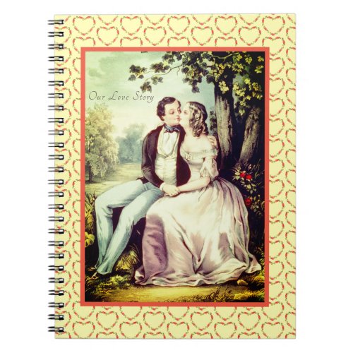 Our Love Story Romantic Couple Custom Keepsake Notebook
