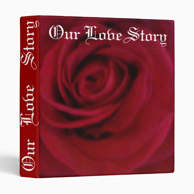 Our Love Story, Rose binder, photo album 3 Ring Binder (Front/Spine)