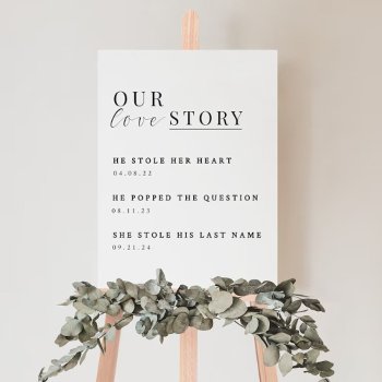 Our Love Story Sign by YoureJustRightWedCo at Zazzle