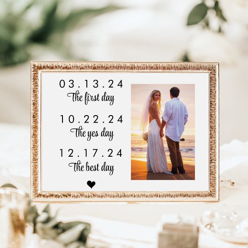 Our Love Story Special Dates Timeline Wedding Sign