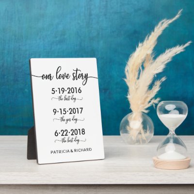 Our Love Story Special Dates Timeline Wedding Sign Plaque