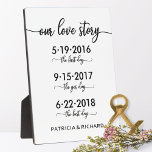 Our Love Story Special Dates Timeline Wedding Sign Plaque<br><div class="desc">Our Love Story Special Dates Timeline Wedding Sign</div>