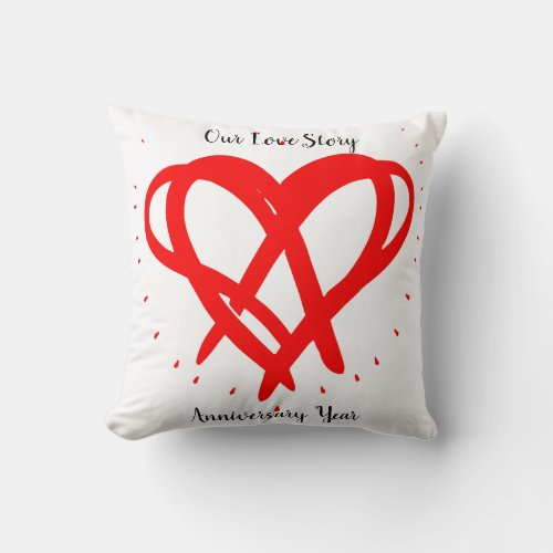 Our Love Story Throw Pillow