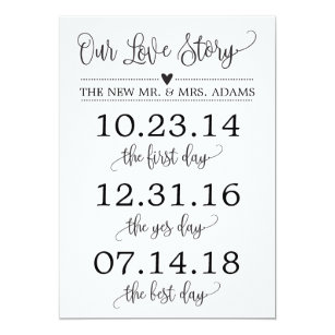 timeline wedding invitations zazzle