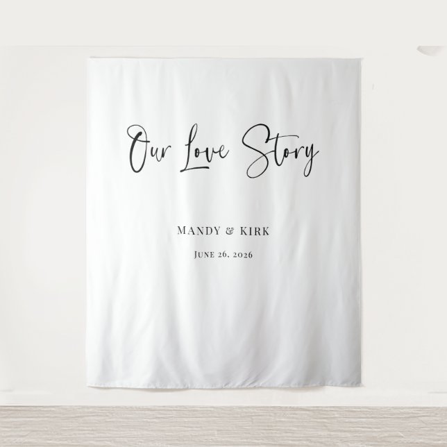 our love story Wedding Backdrop  (Front)