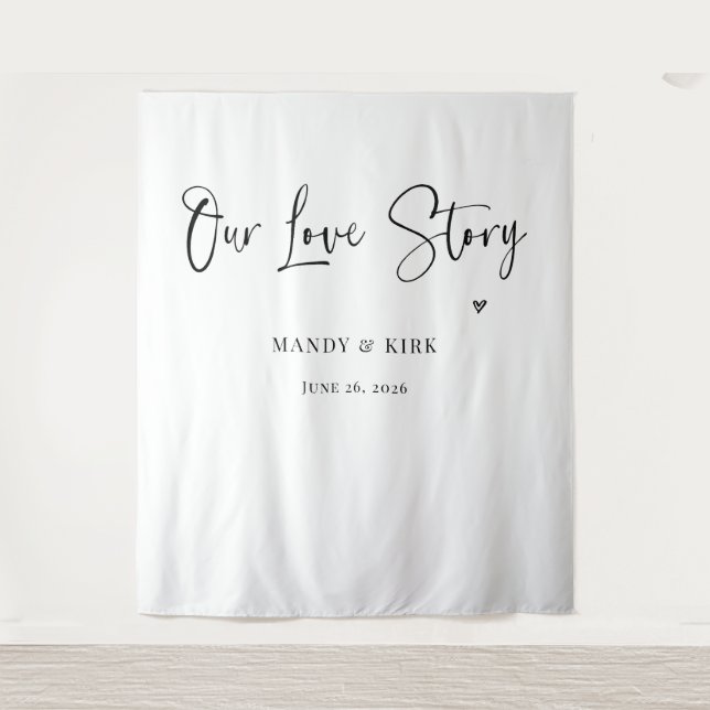 our love story Wedding Backdrop  (Front)