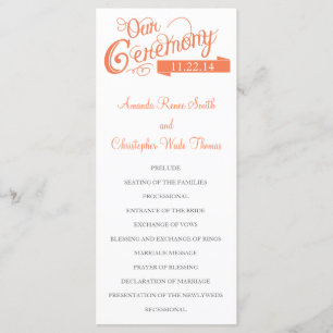 Our Love Story Wedding Program