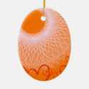 our love to orange sun ceramic ornament