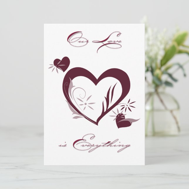 our love Valentine Card (Standing Front)