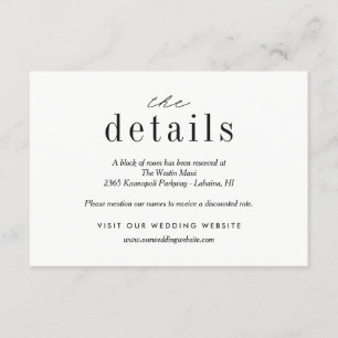 Our Love Wedding Details Enclosure Cards