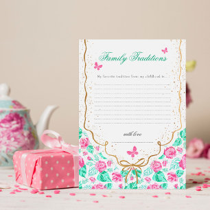 Our Lovely Baby Shower Family Tradition Game Sign Invitation