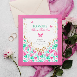 Our Lovely One Baby Shower Favors Sign