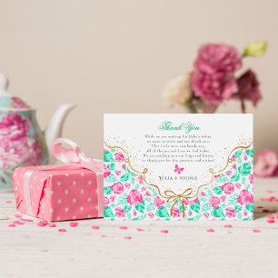 Our Lovely One Baby Shower Letterpress Thank You Card