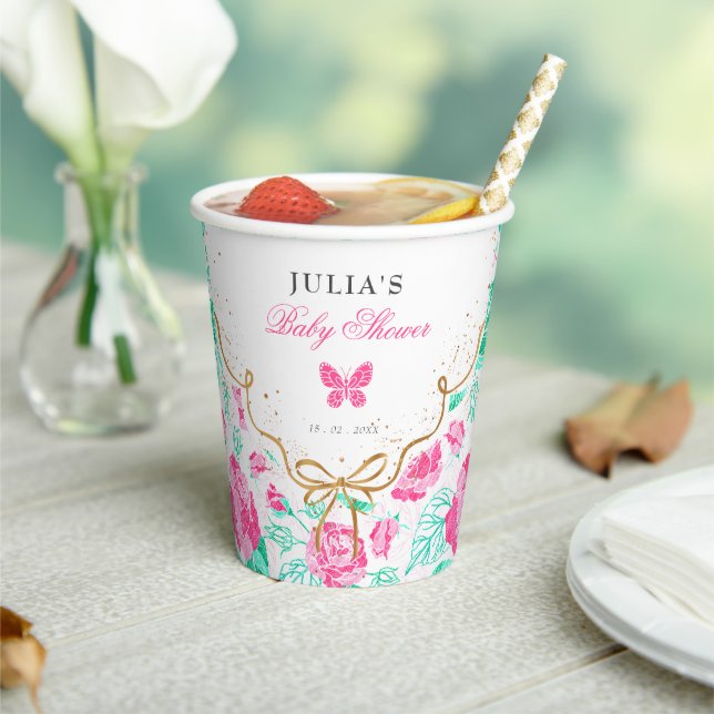 Our Lovely One Baby Shower Paper Cups (Insitu)
