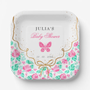 Our Lovely One Baby Shower Paper Plates