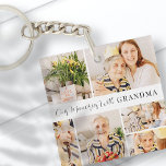 Our Memories with Grandma Modern Photo Collage Keychain<br><div class="desc">This modern design is composed of simple serif typography that is light and airy. Add 6 photos. These photos are masked against square/rectangles. To get a better photo arrangement, make sure to unmask the photos. Then make your photo adjustments. After adjusting, select either square or rectangle shape and the photo,...</div>