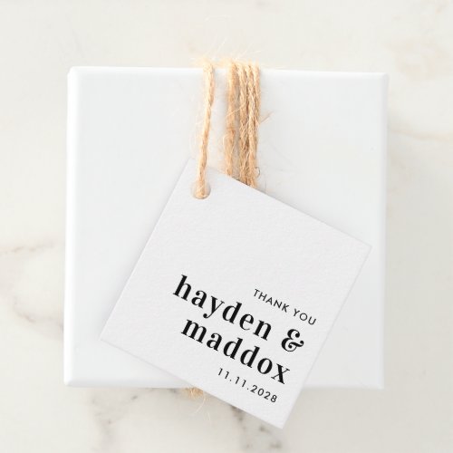 Our Moment EDITABLE COLOR Wedding Favor Tags