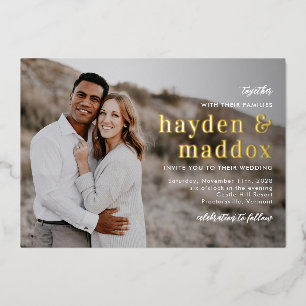Our Moment REAL FOIL Photo Wedding Invitation