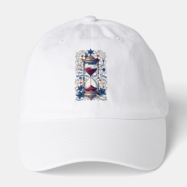 Our Moments Defy Time Hourglass Gifts T-Shirt Hat (Front)