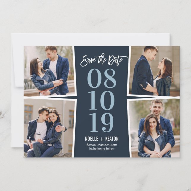 Our Moments EDITABLE COLOR Save The Date Card (Front)