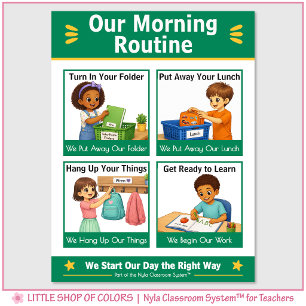 Our Morning Routine Classroom Anchor Chart