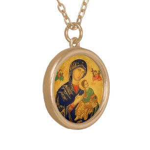 Our Mother of Perpetual Help Gold Plated Necklace