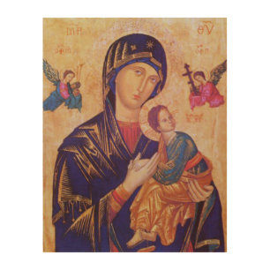 Our Mother of Perpetual Help Icon. Wood Wall Decor