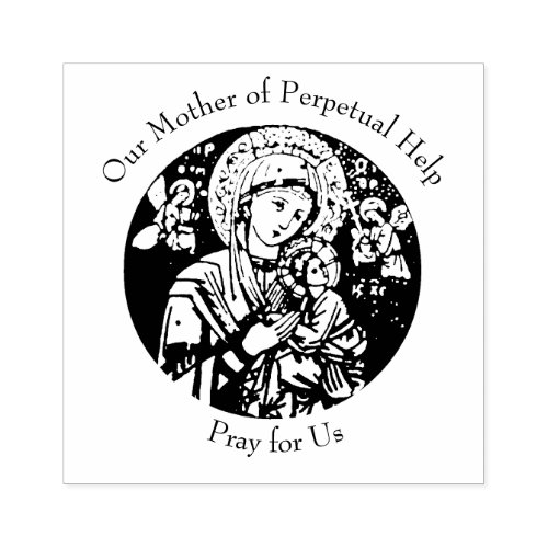 Our Mother of Perpetual Help Rubber Stamp