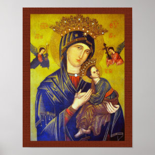 OUR MOTHER OF PERPETUAL HELP SACRED IMAGE POSTER