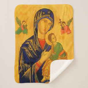 Our Mother of Perpetual Help Sherpa Blanket