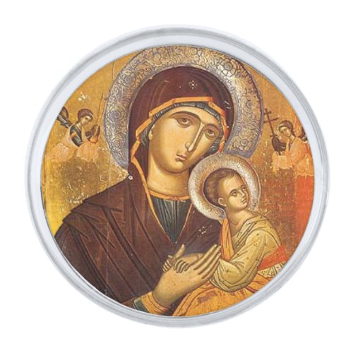 Our Mother of Perpetual Help Silver Finish Lapel Pin