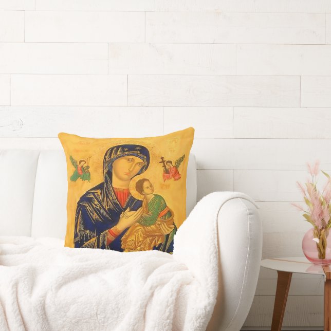 Our Mother of Perpetual Help Throw Pillow (Couch)