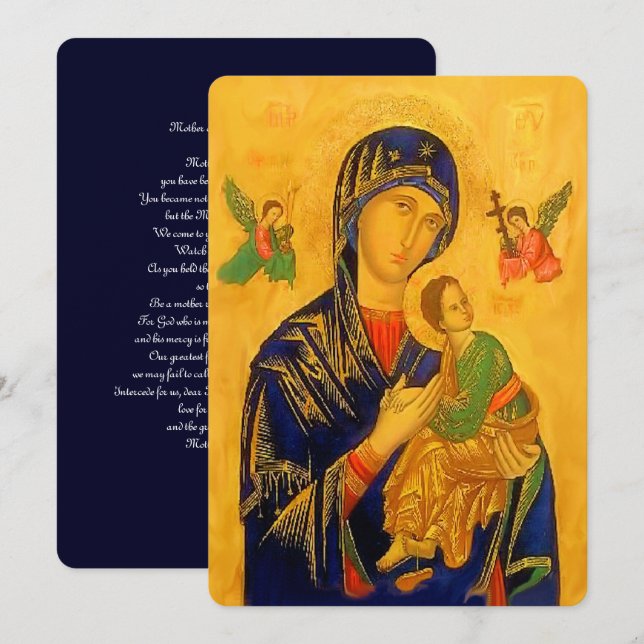 Our Mother of Perpetual Help with Prayer (Front/Back)