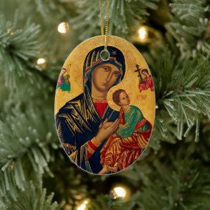 Our Mother of Perpetual Succour Ceramic Ornament