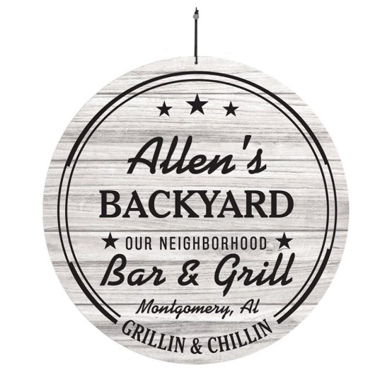 Our Neighborhood Bar & Grill PVC Wall Sign (Front)
