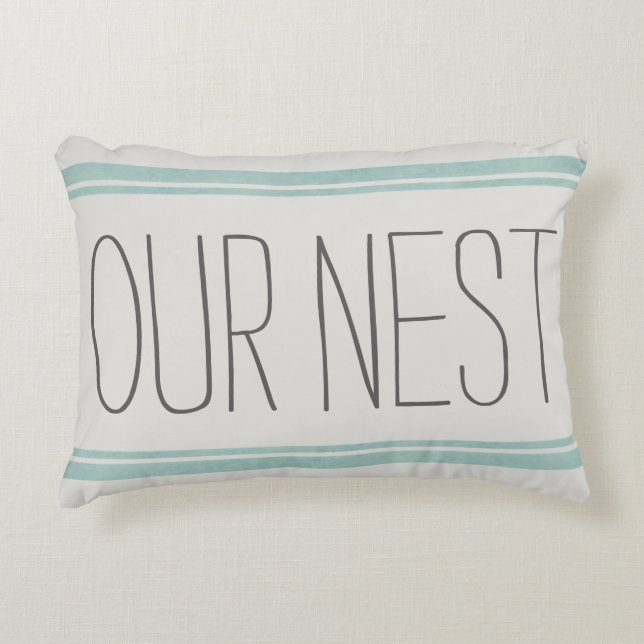 OUR NEST Reversible Accent Pillow (Front)