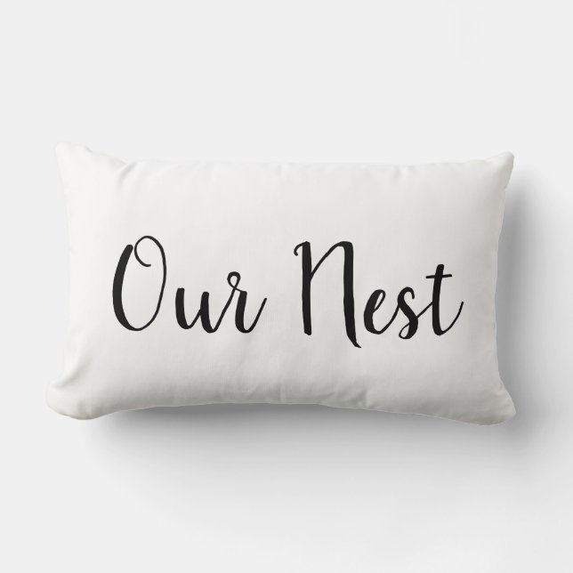 Our Nest Throw Pillow (Front)