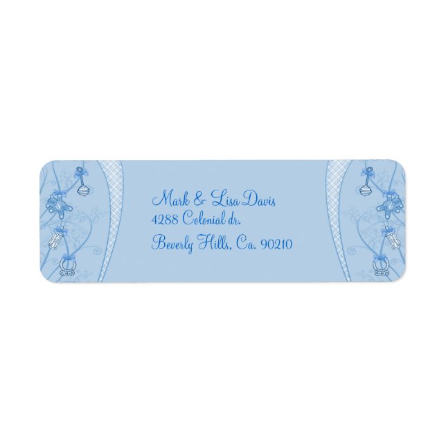 Our New Addition In Blue Hues Label (Front)